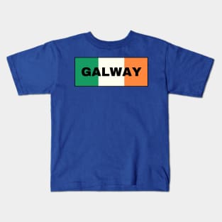 Galway City in Irish Flag Kids T-Shirt